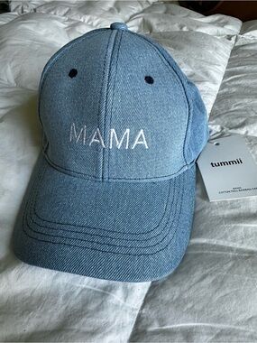 NWT Tummii MAMA Embroidered Denim Baseball Cap - 100%Cotton Twill